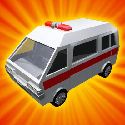 3D Model of Transforming Robot Toy Ambulance - 3D Render 2
